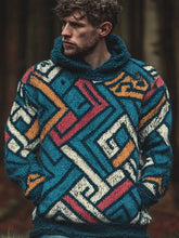 Herren Hoodie mit geometrischem Muster